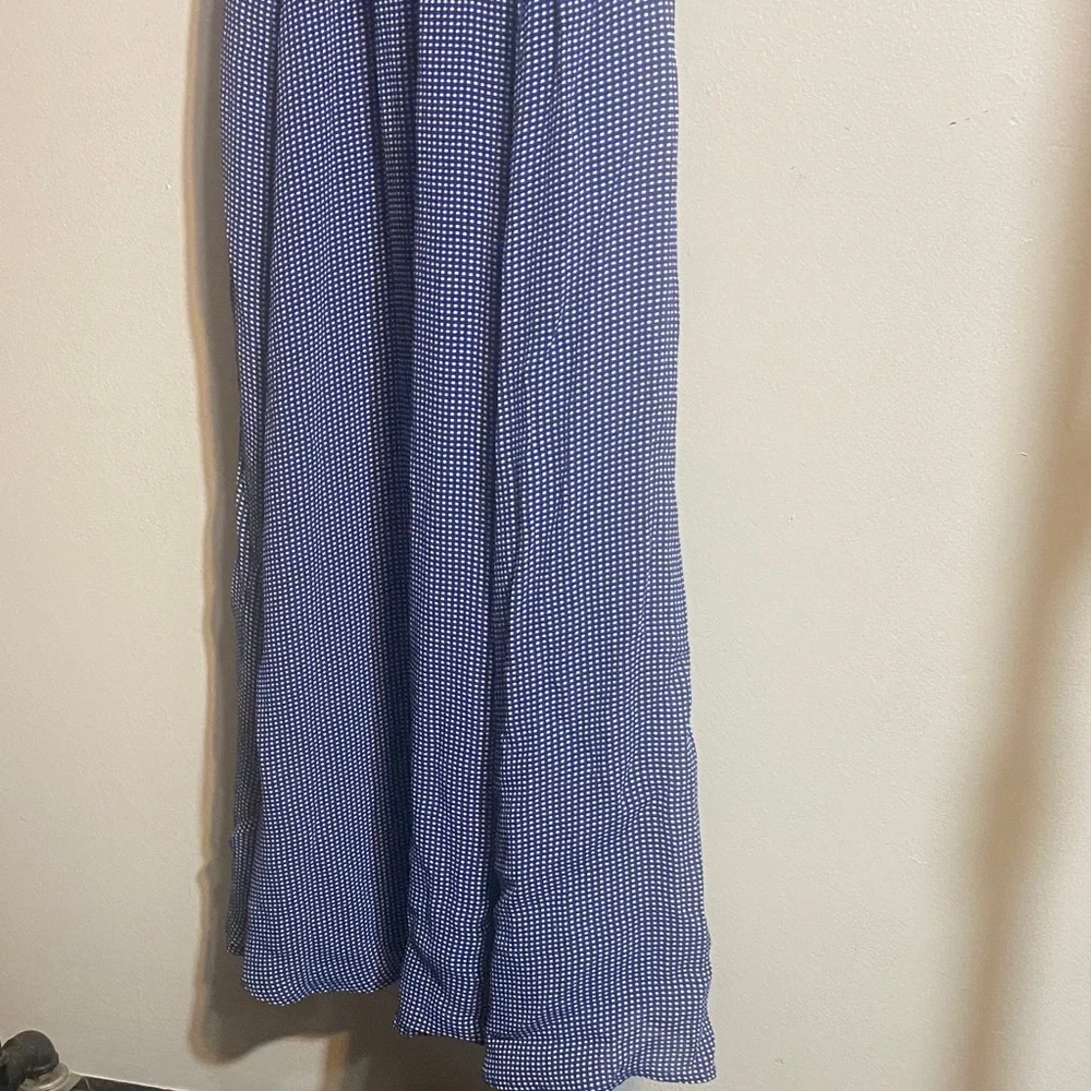 Urban Outfitters Navy Checkered Midi Dress - Picture 6 of 6